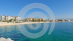 Panoramic touristic view of Cabo San Lucas Beach