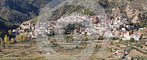 Panoramic of the town of Bogarra photo