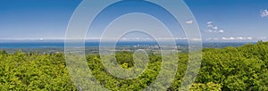 Panoramic view above Blue Mountain Ski Resort in Collingwood, On