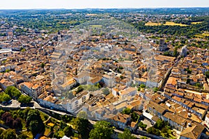 Panoramic view from above on the city Angouleme