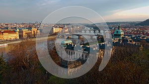 Panoramic View Above Prague city