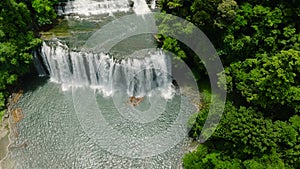 Panoramic view from above of Tinuy an Falls. Philippines.