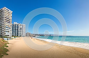 Panoramic view of Acapulco beach in Vina del Mar, Chile