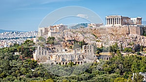 Panoramic view of the Acropolis, Athens, Greece