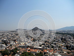 Panoramic view from Acropolis to City of Athens