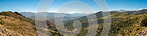 Panoramic view across the hills in Balagne region of Corsica