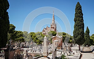 Panoramic view of Addolorata Cemetery