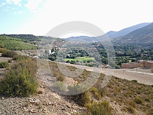 Panoramic view of Aderj, Sefrou, Morocco in a summer photo