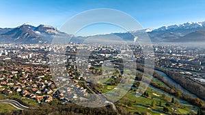 Panoramic view of the agglomeration of grenoble