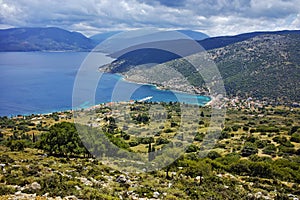 Panoramic view of Agia Efimia town, Kefalonia, Ionian islands photo