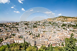Panoramic view of the Albaycin an old Muslim district in Granada photo