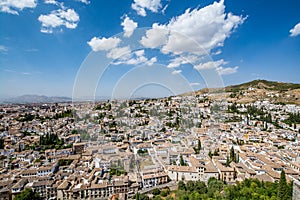 Panoramic view of the Albaycin an old Muslim district in Granada photo