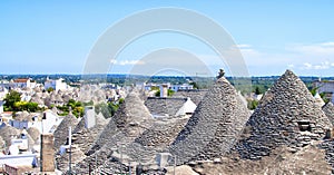 Panoramic view of Alberobello, Apulia, Italy