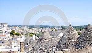 Panoramic view of Alberobello, Apulia, Italy