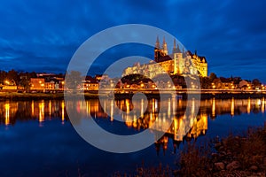 Panoramic view of Albrechtsburg and Cathedral Meissen