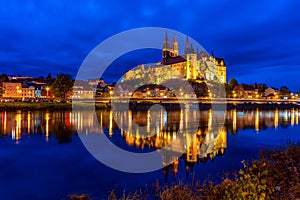 Panoramic view of Albrechtsburg and Cathedral Meissen