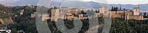 Panoramic view of the Alhambra of Granada, Andalusia photo