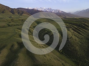 panoramic view of the alpan mountains Kyrgzstan