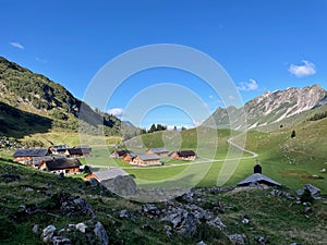 Panoramic view of Alpe Laguz, Vorarlberg, Austria.