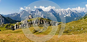 Panoramic view of Alpi Dolomiti photo