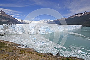 Panoramic View of an Alpine Glacier