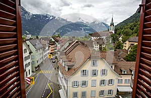 Panoramic view of Altdorf town, Switzerland