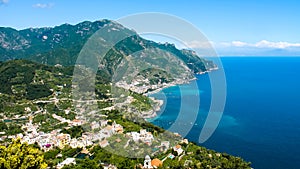 Panoramic view of the Amalfi Coast