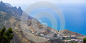Panoramic view of the Anaga massif (Macizo de Anaga). Natural landscape of the north of Tenerife. photo