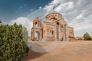 Panoramic view of ancient church of St. Hripsime built in the 6th century, located near the Armenian Catholicos in