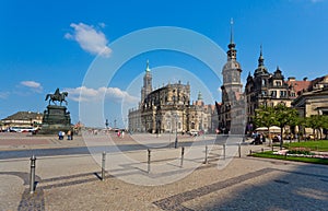 Panoramic view of ancient city of Dresden, Germany