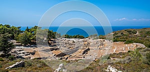 Panoramic view of Ancient Kamiros in Crete