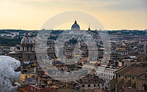 Panoramic view of Ancient Rome ruins