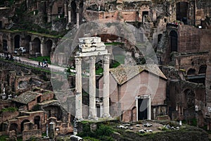 Panoramic view of Ancient Rome ruins