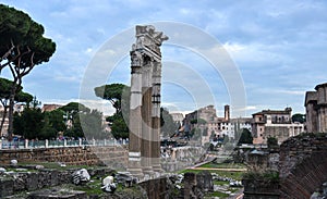 Panoramic view of Ancient Rome ruins