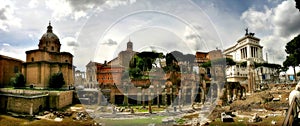 Panoramatický na starobylý v rím 