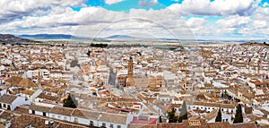 Panoramic view of Antequera city, Andalusia, Spain