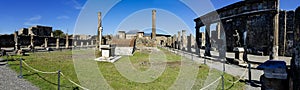 Panoramic view of the Apollo Temple in Pompeii photo