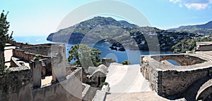 Panoramic view from Aragonese castle, Ischia Island - Italy