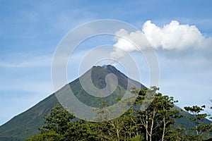 Panoramic view of Arenal Volcano. Alajuela, Costa Rica