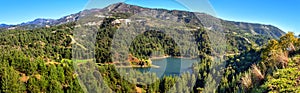Panoramic view of the Arminou Reservoir on the Dhiarizos River at the Troodos Mountains
