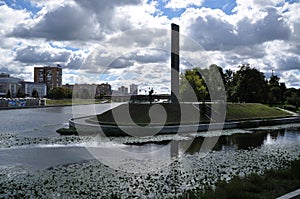 Panoramic view of the arrow, the confluence of two rivers.