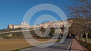 Panoramic view of Assisi, Italy