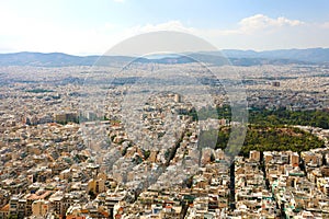 Panoramic view of Athens city in Greece