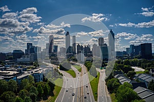 Panoramic view of Atlanta skyline