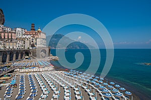 Panoramic view of Atrani, the Amalfi Coast, Italy