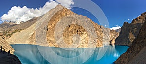 Panoramic view of Attabad Lake. Gilgit Baltistan, Pakistan. photo