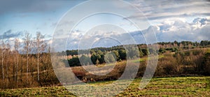 Panoramic view of autumn landscape