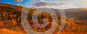 Autumn landscape from highway 133 in Colorado