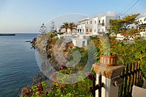 Panoramic view of Avlemonas bay in Kythera, Greece