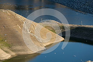 Panoramic view of the Azat reservoir in Armenia